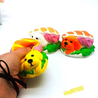 ĐỒ CHƠI SQUISHY BÁNH HUMBUGER CHÓ CÚN