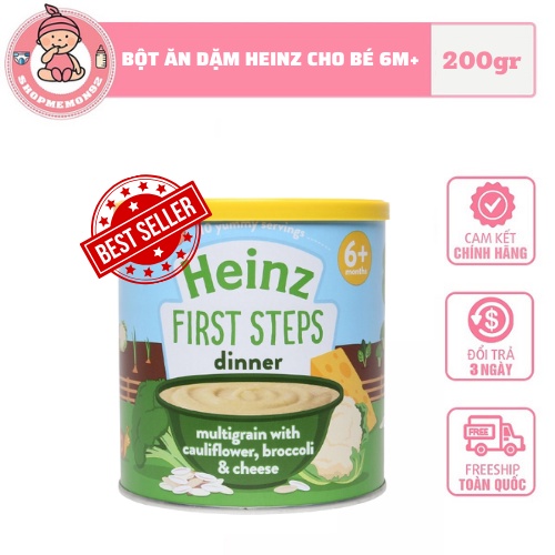 Bột ăn dặm First Steps Heinz vị súp lơ bông cải phô mai tuyệt ngon cho bé từ 6 tháng tuổi