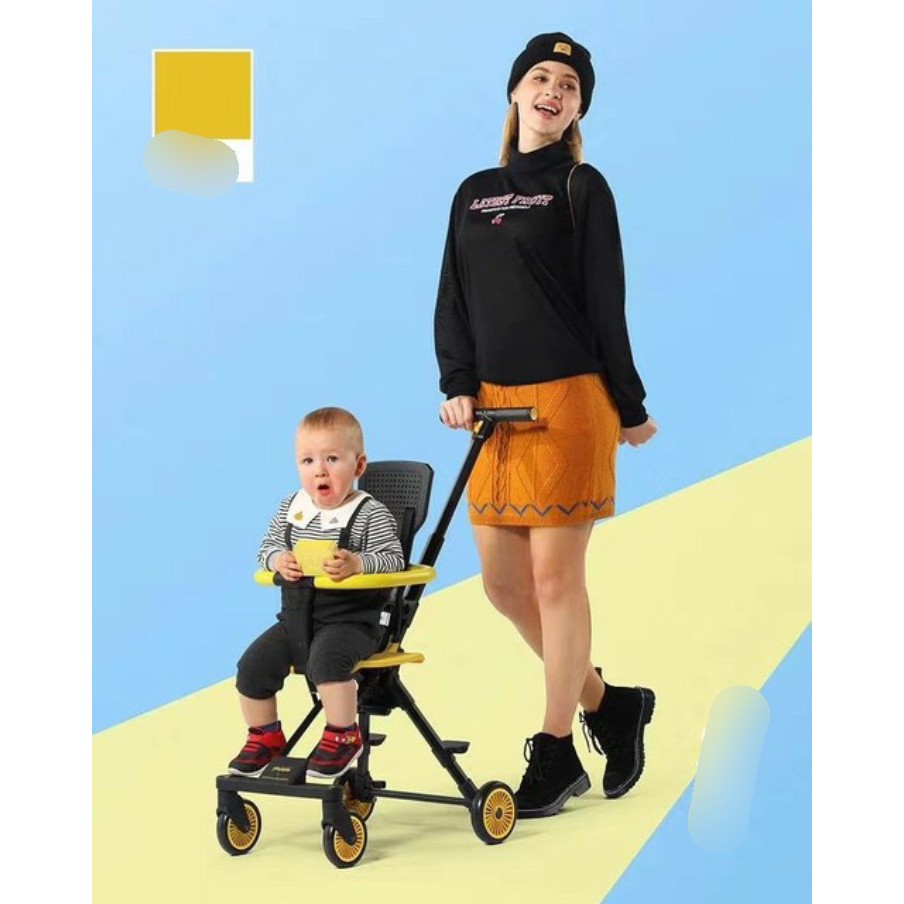 Xe đẩy thông minh 4 bánh gấp gọn 2 chiều siêu nhẹ Playkids X1