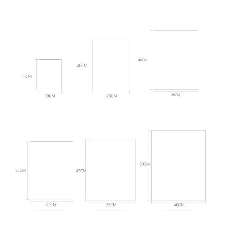 Túi zip dẻo trắng sửa combo 5 size tiện ích du lịch K15 Shalla