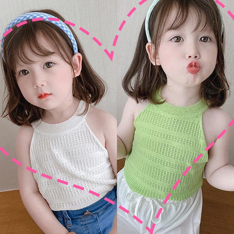 Áo Thun Hai Dây Sát Nách Thời Trang Cho Bé Gái áo sát nách bé gái