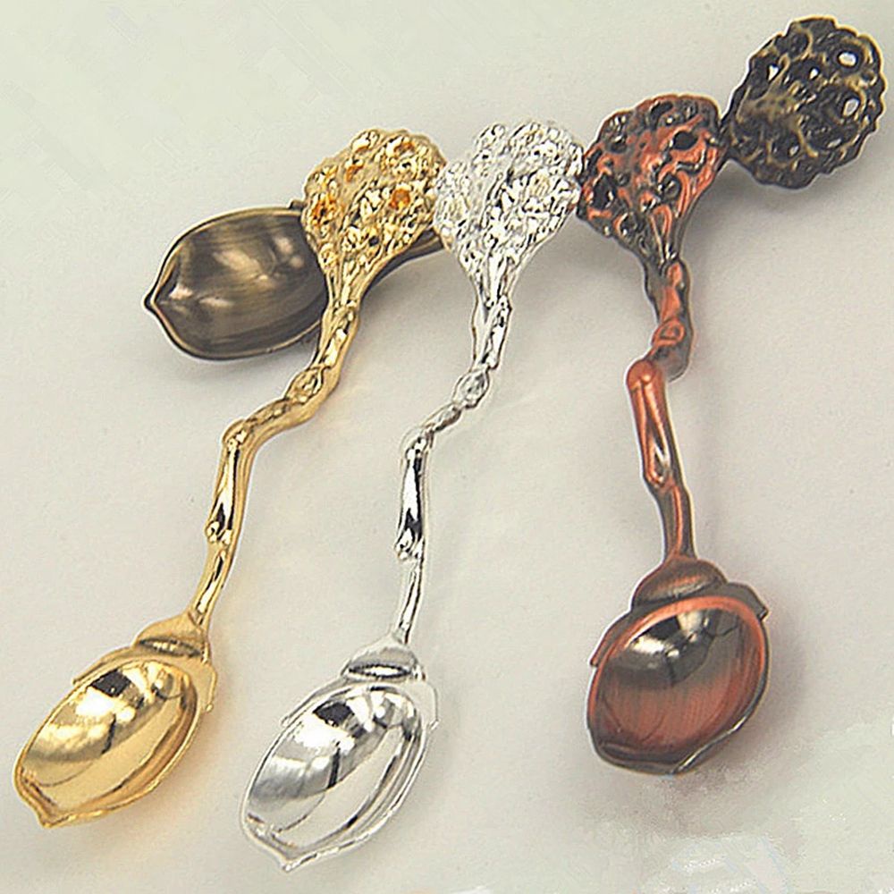 Muỗng cà phê AVALENTINE mini bằng hợp kim kẽm khắc họa tiết cổ điển