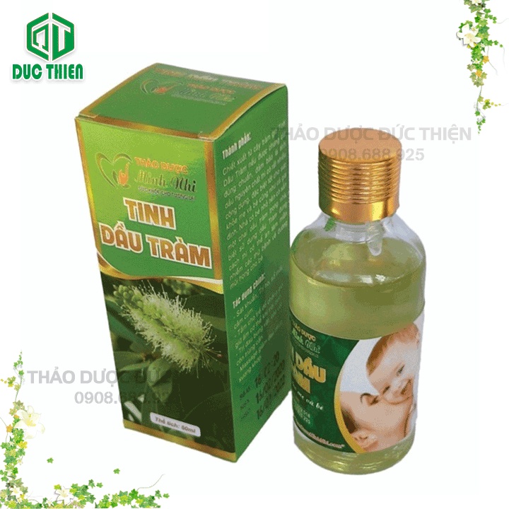 Tinh Dầu Tràm Nguyên Chất Minh Nhi - Chai 50ml - Đuổi Muỗi, Khử Mùi, Sát Khuẩn, Giữ Ấm, Hỗ Trợ Bệnh Ho Cho Bé