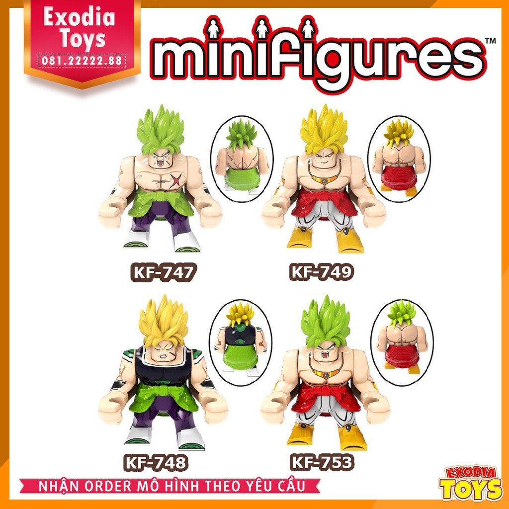 Xếp hình Bigfigure nhân vật Super Saiyan Huyền Thoại BROLI : Dragon Ball - Đồ Chơi Lắp Ghép Sáng Tạo - KF6073