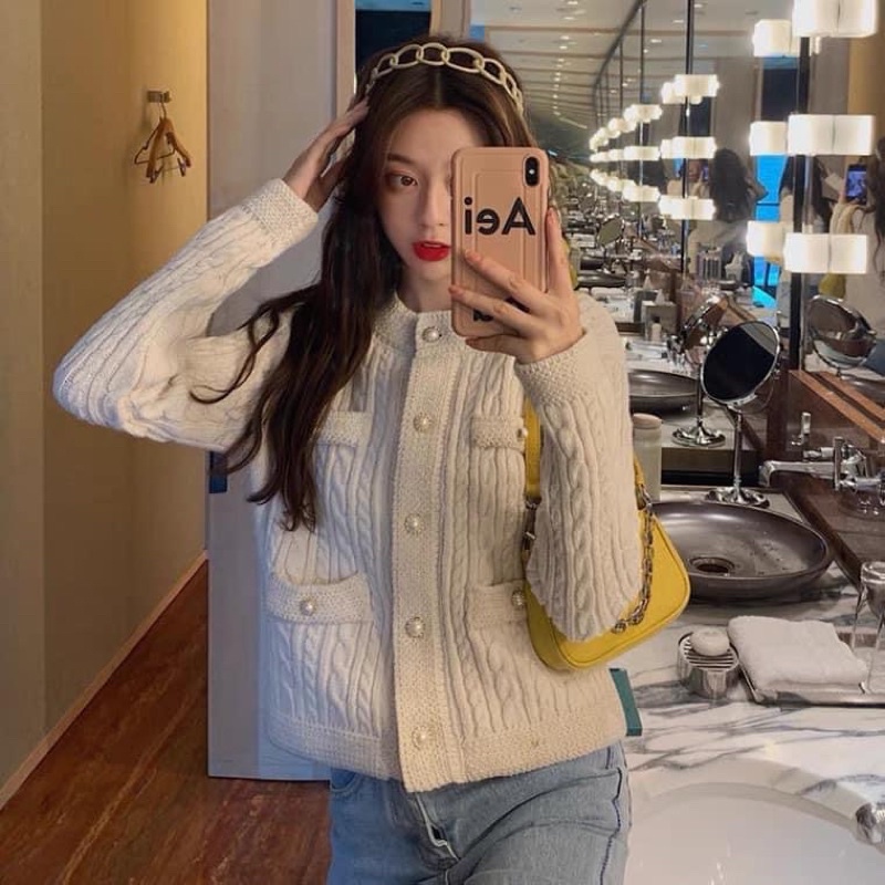 ÁO LEN CARDIGAN CÚC NGỌC SANG CHẢNH | BigBuy360 - bigbuy360.vn