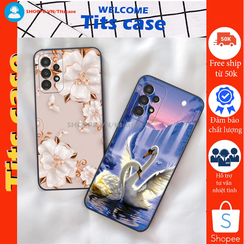 Ốp lưng Samsung Galaxy A13 4G / A23 / A32 4G / A32 5G in hình thiên nga,hoa may mắn, đặc sắc ĐỘC - LẠ - BỀN