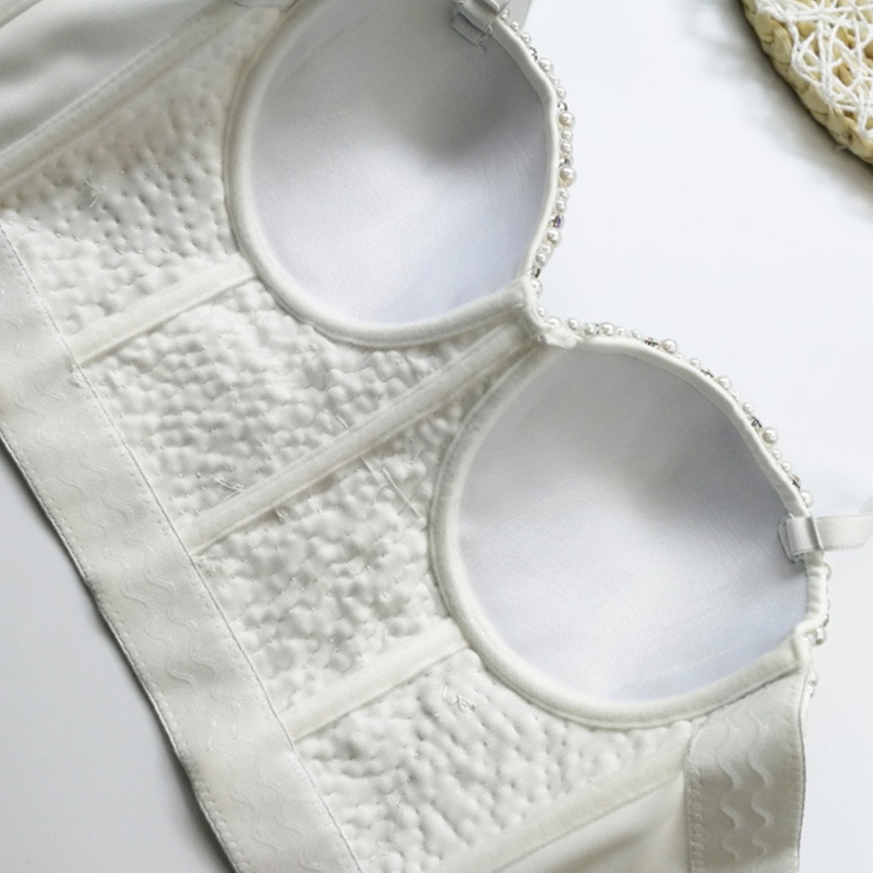 Xiangbao Áo Lót Nâng Ngực Corset Đính Hạt Ngọc Trai Giả Gợi Cảm Nhiều Màu Cho Nữ Ban Đêm Clu