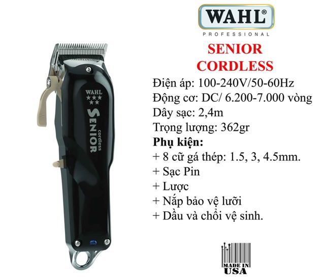 Tông đơ Senior Pin - WAHL (CHÍNH HÃNG USA)