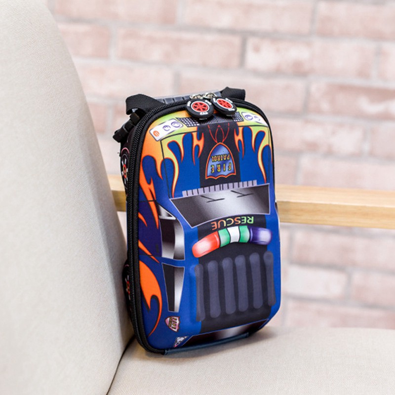 Ba lô đi học hình xe hơi 3D cho bé trai