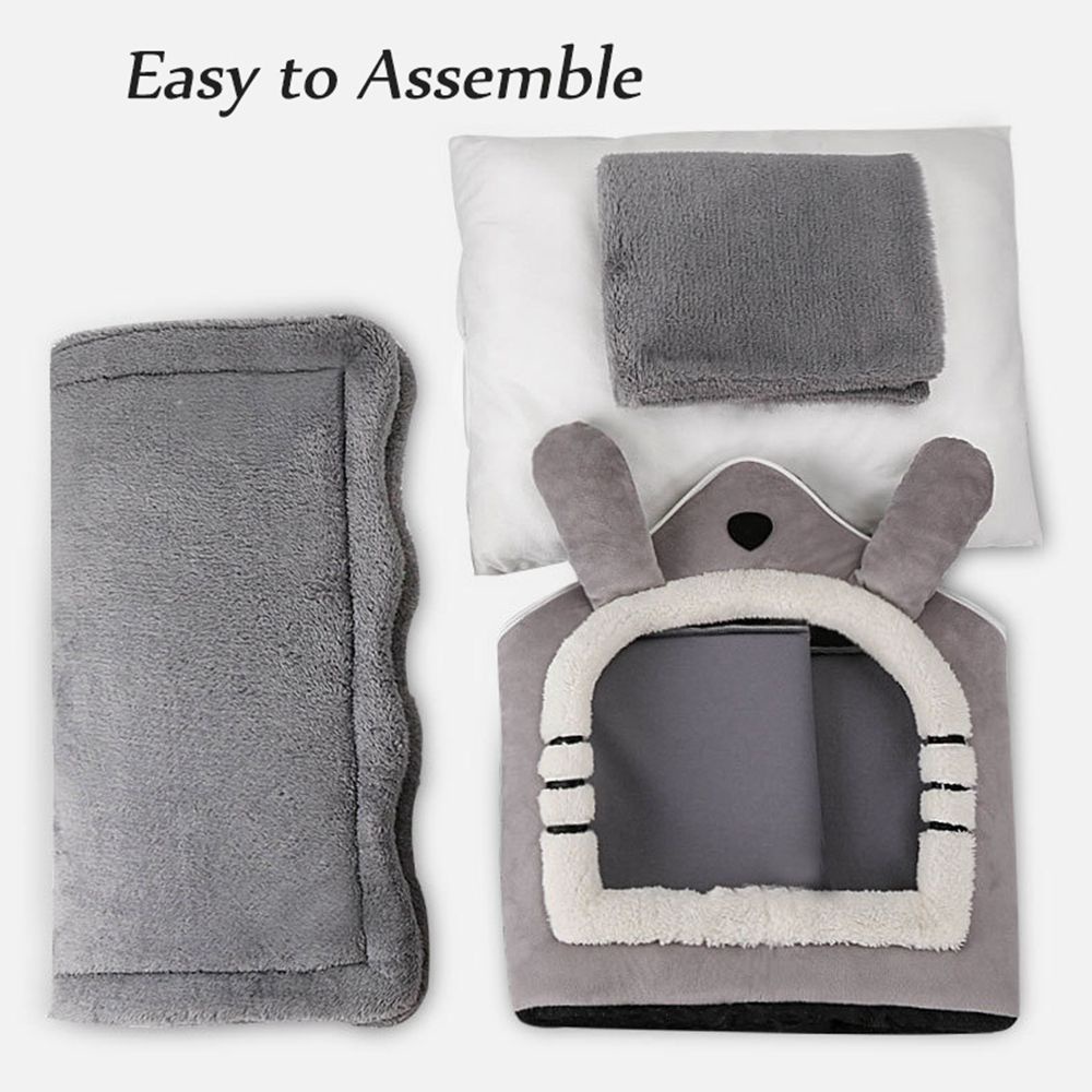 Nhà ngủ ấm áp thoải mái mùa đông có thể gấp gọn và giặt được cho chó mèo cưng nhiều màu sắc tùy chọn