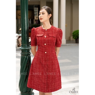 Váy Dạ Tweed cổ tròn