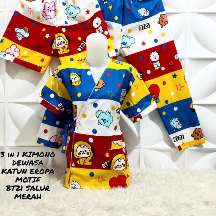 11.11|R-1287||Người Lớn 3 Trong 1 Bộ Đồ Ngủ Kimono Có Hoa Văn / Nhân Vật | BigBuy360 - bigbuy360.vn