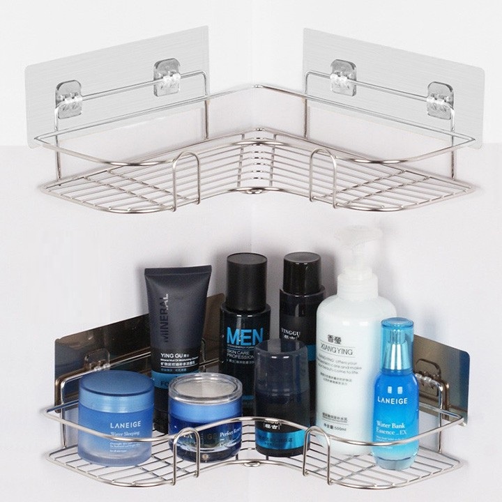 Giá Góc Inox Để Đồ Nhà Tắm Nhà Bếp Đa Năng Hàng Nội Địa Trung Cao Cấp