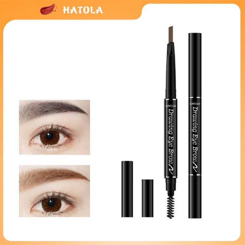 Chì Kẻ Mày Lameila Double Effect hai đầu chống nước bút chì kẻ mày nội địa Trung HT-O6