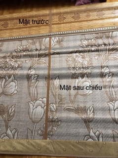 Chiếu trúc vân gỗ nằm 2 mặt gập đôi 1.8m*2m