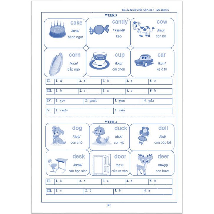 Sách - Bài Tập Tuần Tiếng Anh 1 - Chương trình mới