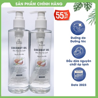 Dầu dừa ép lạnh hữu cơ nguyên chất dưỡng da, dưỡng tóc hiệu quả