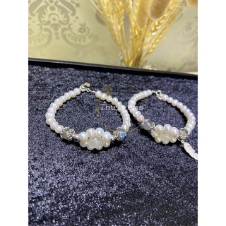 Vòng tay Ngoc trai mix cùng đá xà cừ