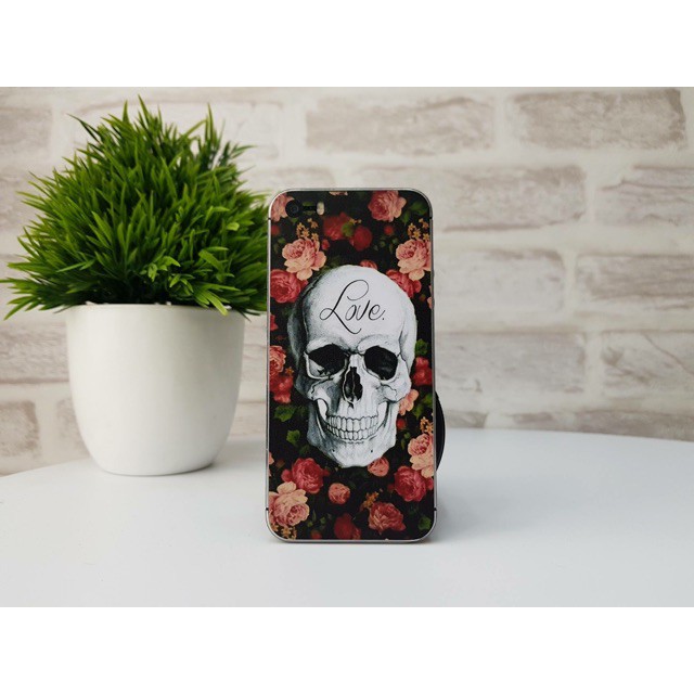 Skin Dán Iphone Đầu Lâu Hoa