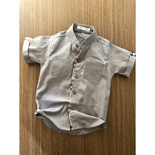(HÀNG NHẬP KHẨU) ÁO SƠ MI TRẺ EM COTTON TAY NGẮN CỔ TRỤ