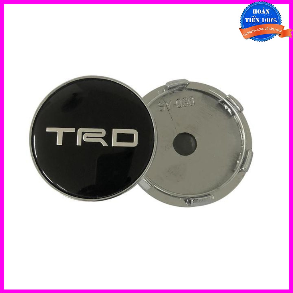 Logo chụp mâm, vành xe ô tô Toyota Fortuner TRD bản thể thao Đường kính ngoài 60mm TRD-60