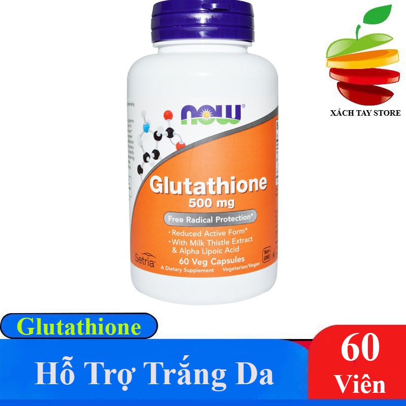 [Mã 77FMCGSALE giảm 8% đơn 500K] Viên Uống Hỗ Trợ Trắng Da Glutathione Now 500mg - 60 Viên