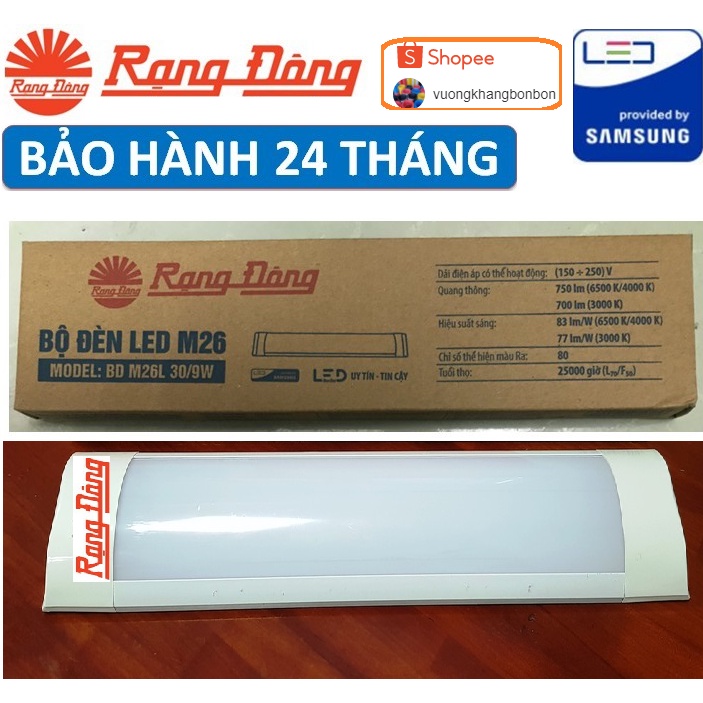 Đèn LED Bán Nguyệt Rạng Đông 30cm - 60cm - 120cm HÀNG CHÍNH HÃNG nếu sai 1 đền 10