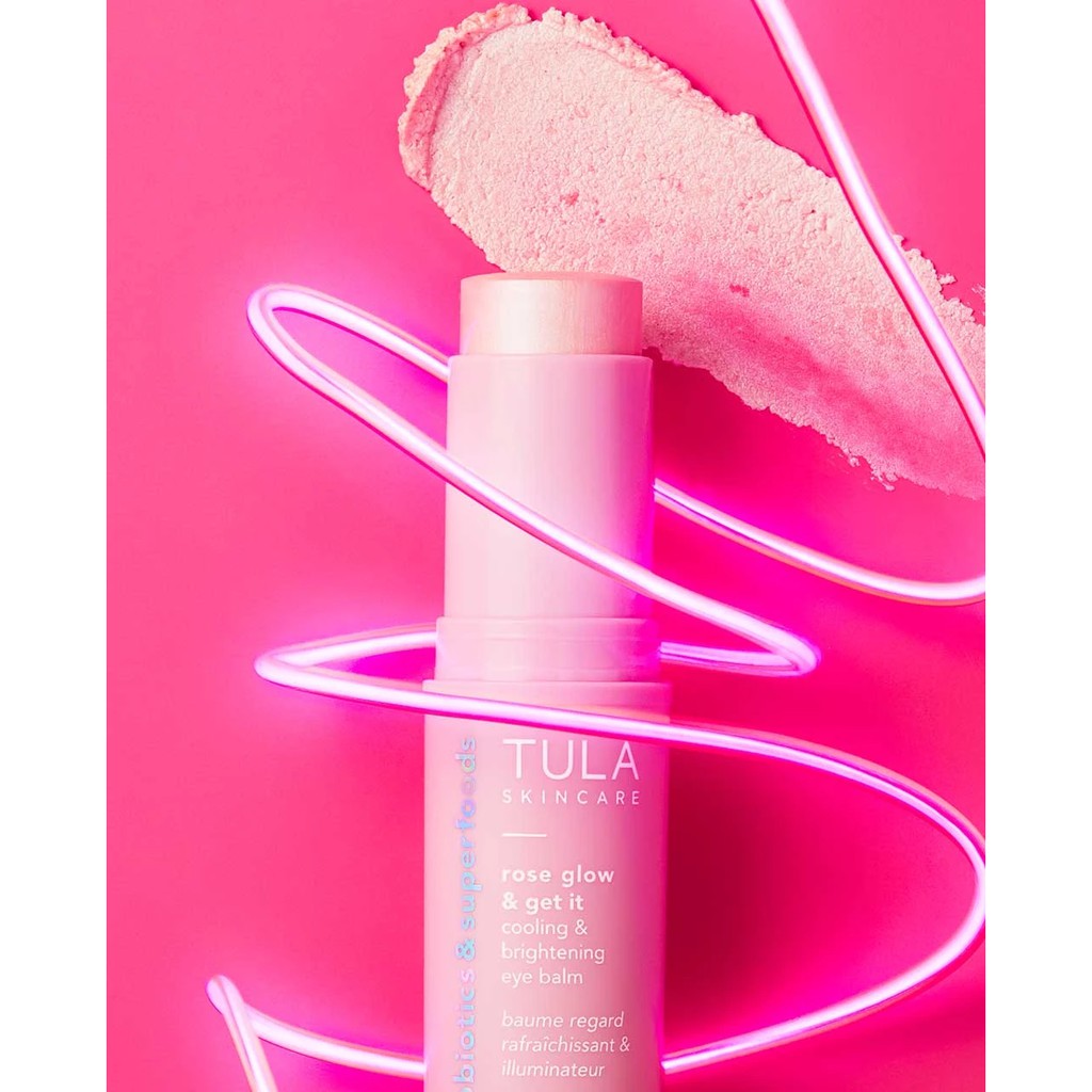 Tula Skincare - Kem Mắt Dạng Thỏi Tula Skincare Rose Glow &amp; Get it Cooling &amp; Brightening Eye Balm 10g