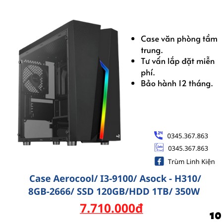 Case máy tính văn phòng tầm trung. Giá chỉ từ 5tr. Case lắp đặt. Hàng NEW. Bảo hành 12T. | BigBuy360 - bigbuy360.vn