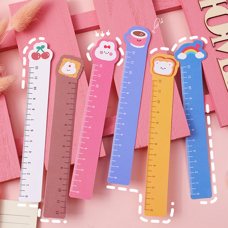 Thước kẻ hình hoạt họa thời trang Hàn Quốc xinh xắn 12cm