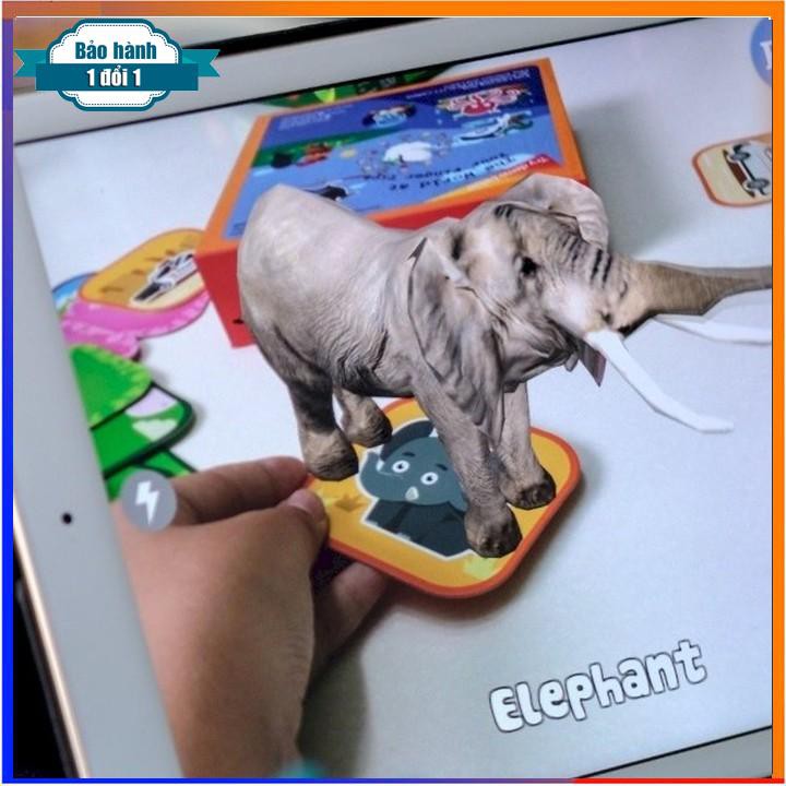 [ Gía siêu rẻ ] Hộp 60 thẻ animals 4D (thẻ thực tế ảo)