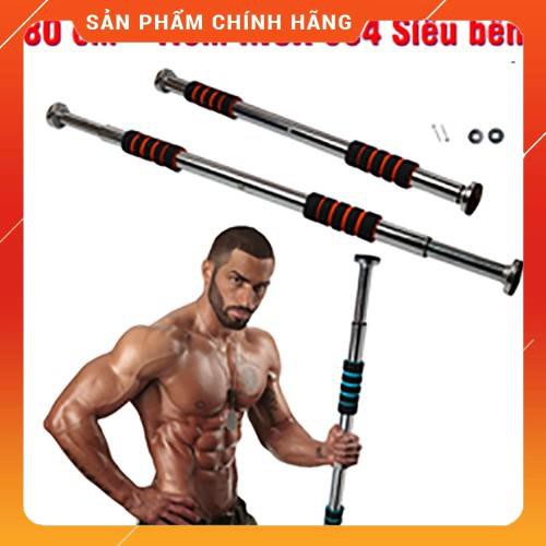 Xà đơn 80cm treo tường gắn cửa độ dài tùy chỉnh 60 -100cm TẬP LUYỆN TẠI NHÀ