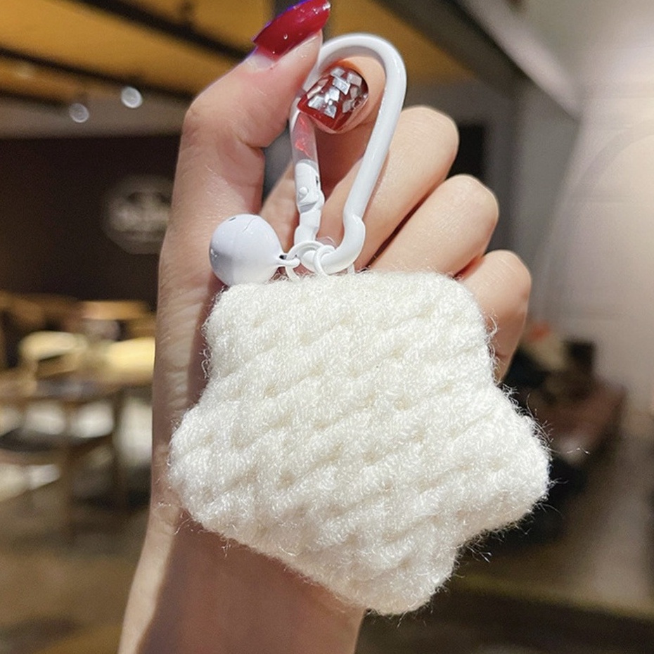 Móc Chìa Khóa Hình Ngôi Sao Năm Cánh Móc Len Bằng Tay Sáng Tạo