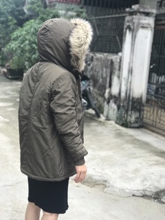 Áo khoác parka rêu bé trai