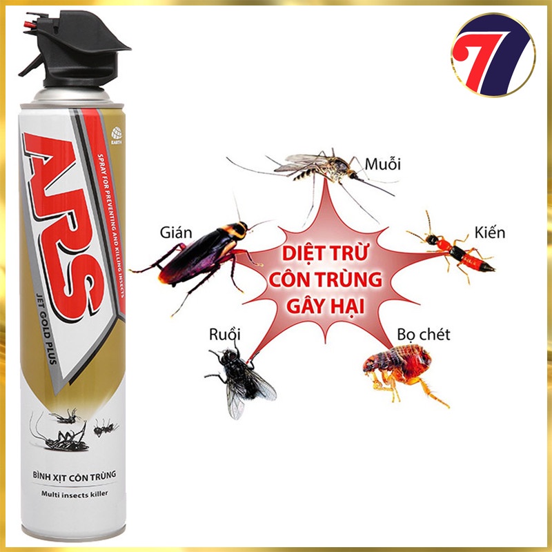 Bình xịt côn trùng ARS 600ml CÔNG NGHỆ NHẬT BẢN - Không Mùi (kèm quà tặng - DAO GỌT TRÁI CÂY SIÊU BÉN)