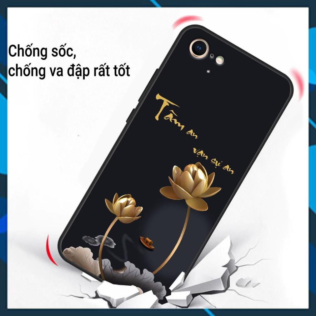Ốp in iPhone 5/5s/5SE - iPhone 6/6s - iPhone 7/8G trên mặt lưng kính cường lực in hình sáng bóng