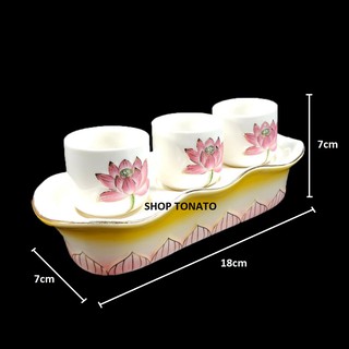CHUNG BỘ 3 LY THỜ CÚNG PHẬT LANG