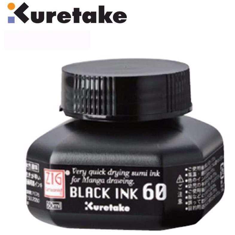 Mực đen vẽ truyện tranh, Zig Black Ink 60, Kuretake