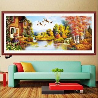 Tranh đính đá tổ ấm hạnh phúc Kt 103*50 cm