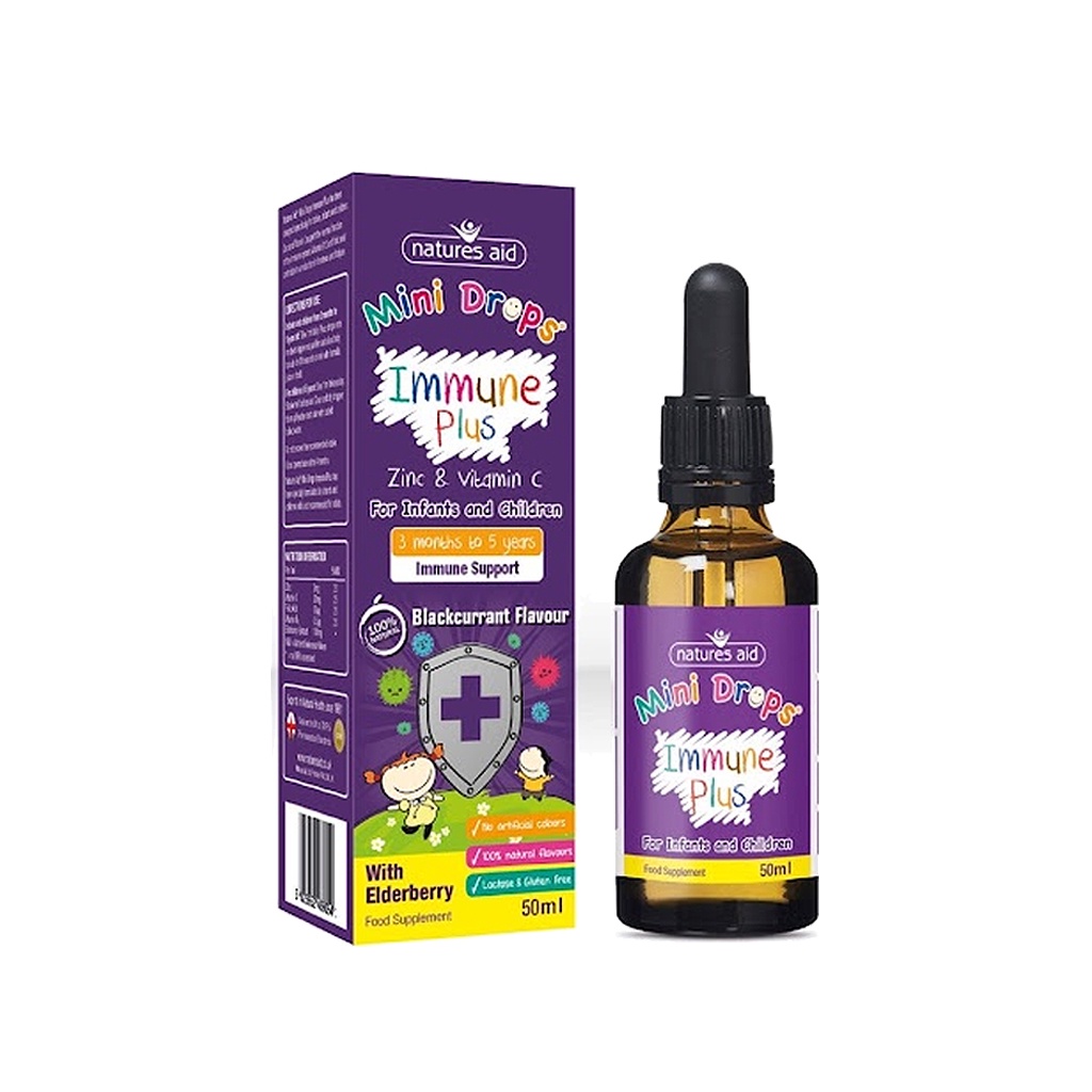 Tăng đề kháng Immune Plus Mini Drops Natures Aid 50ml