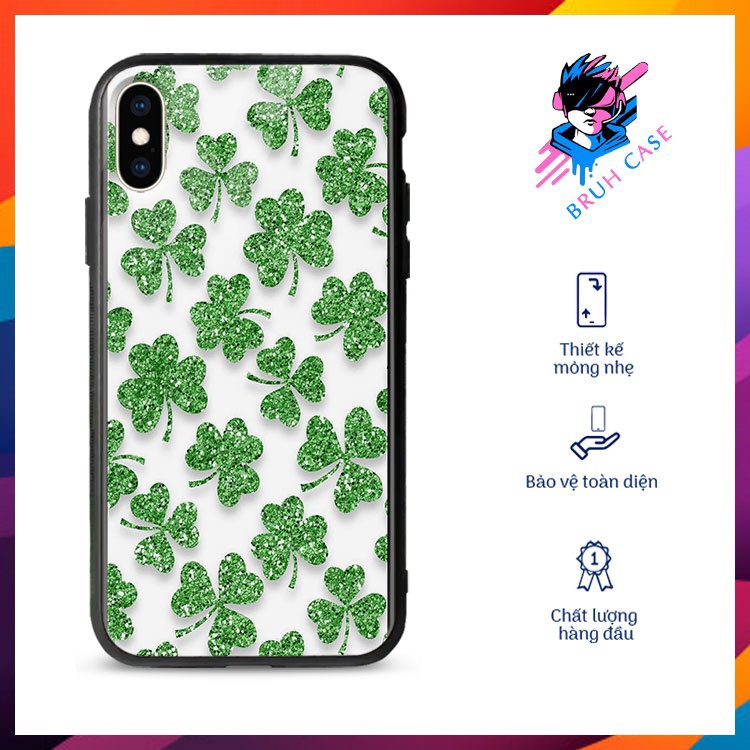 Ốp Độc Đáo Hình Cỏ 4 Lá BRUH CASE Cho Iphone11/11Pro/11ProMax/X/Xr/Xs/Xs/Max/78/Plus/Se