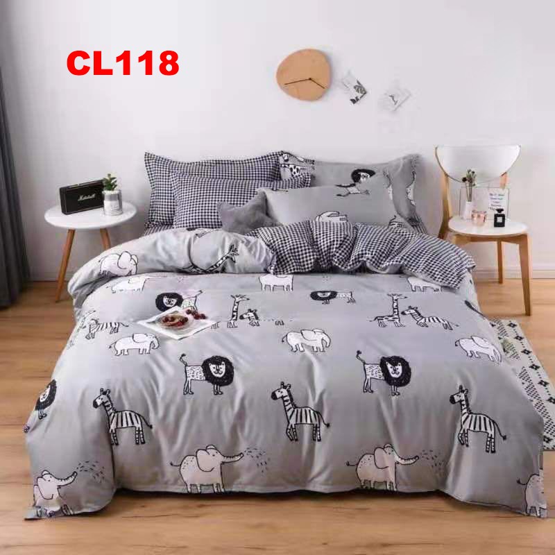 Bộ chăn ga gối CL116 set 4 món Loại 1 Cotton poly hàng Loại 1 nhập khẩu