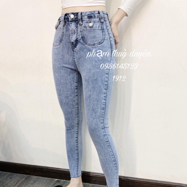 quần jean 2 túi tròn đính thêm khuy siêu đẹp | BigBuy360 - bigbuy360.vn