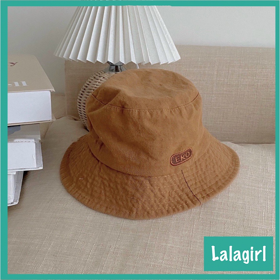Mũ Bucket Vành Cụp, Nón Tai Bèo Thêu EKO Chất Kaki Thô Cao Cấp
