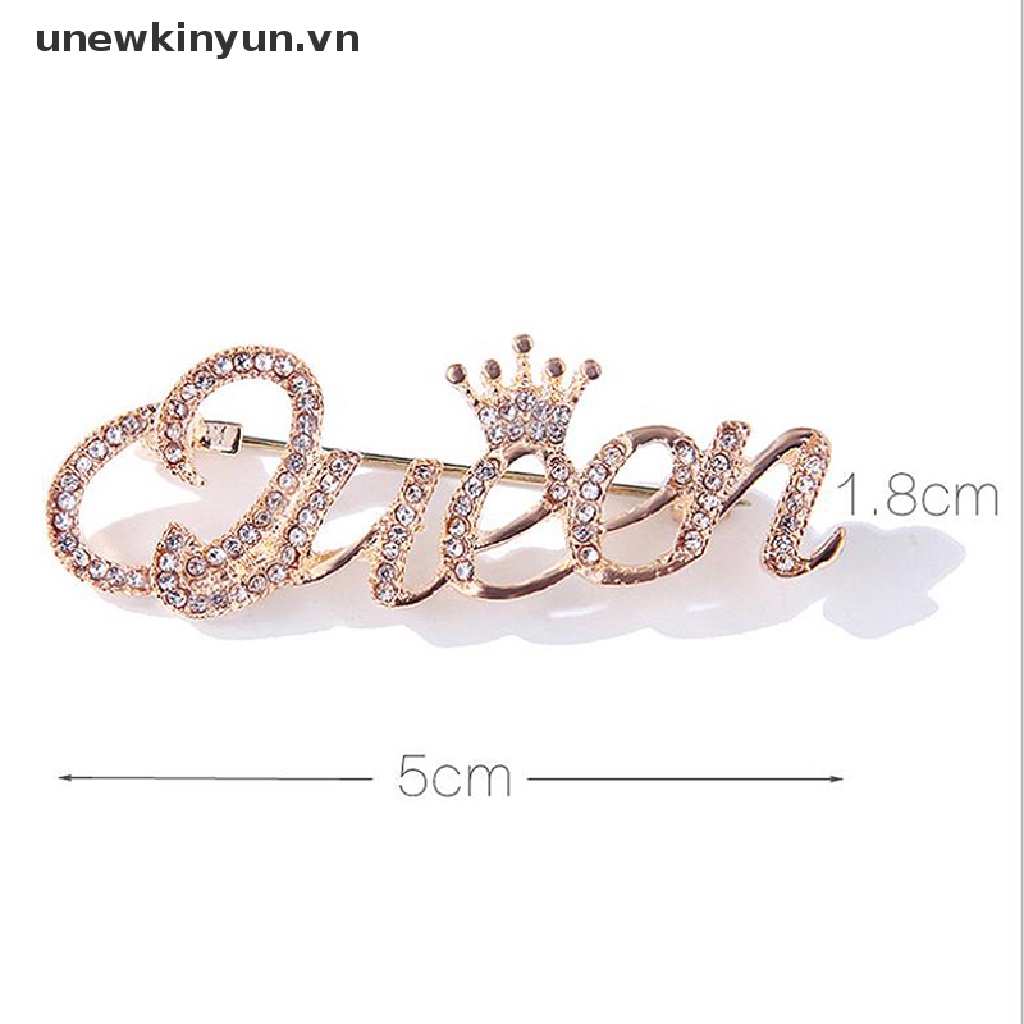 Trâm Cài Áo Hình Vương Miện Có Đính Đá Hợp Thời Trang Cho Nữ