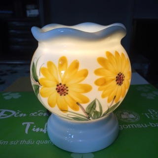 Đèn Xông Tinh Dầu Bát Tràng Cỡ To Cao 15cm