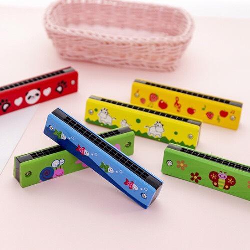 Đồ Chơi Đàn/Kèn Harmonica 32 Lỗ Bằng Gỗ Cho Bé Phát Triển Âm Nhạc