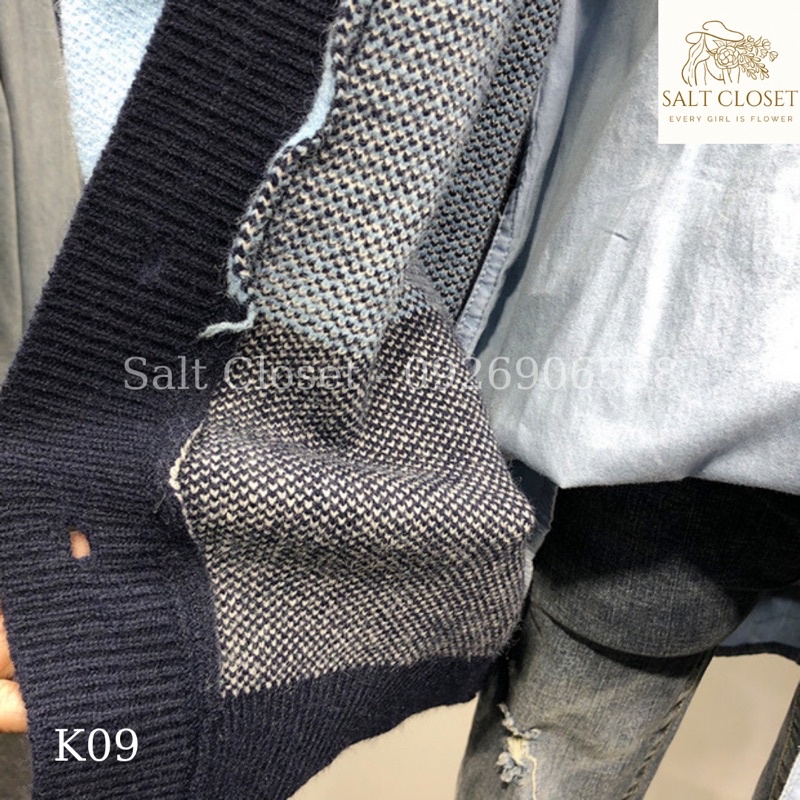 Áo cardigan nữ hoạ tiết caro chất liệu len - K09 | BigBuy360 - bigbuy360.vn