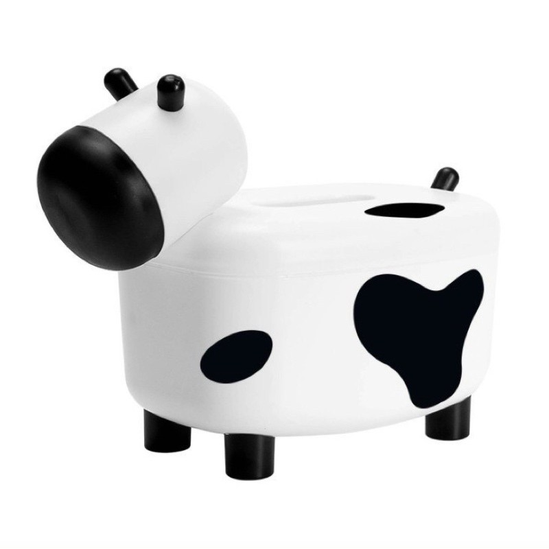 Hộp đựng khăn giấy kiêm hũ đựng tăm hình con bò sữa