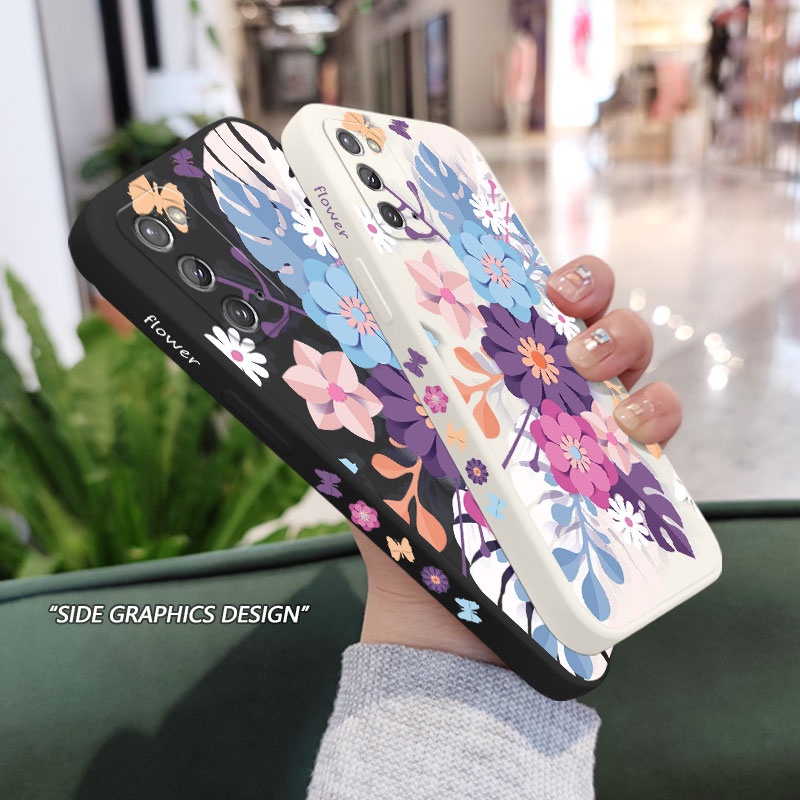 Ốp Điện Thoại Silicon Dẻo Họa Tiết Hoa Xinh Xắn Cho Samsung Galaxy Note 20 Ultra 10 Plus 9